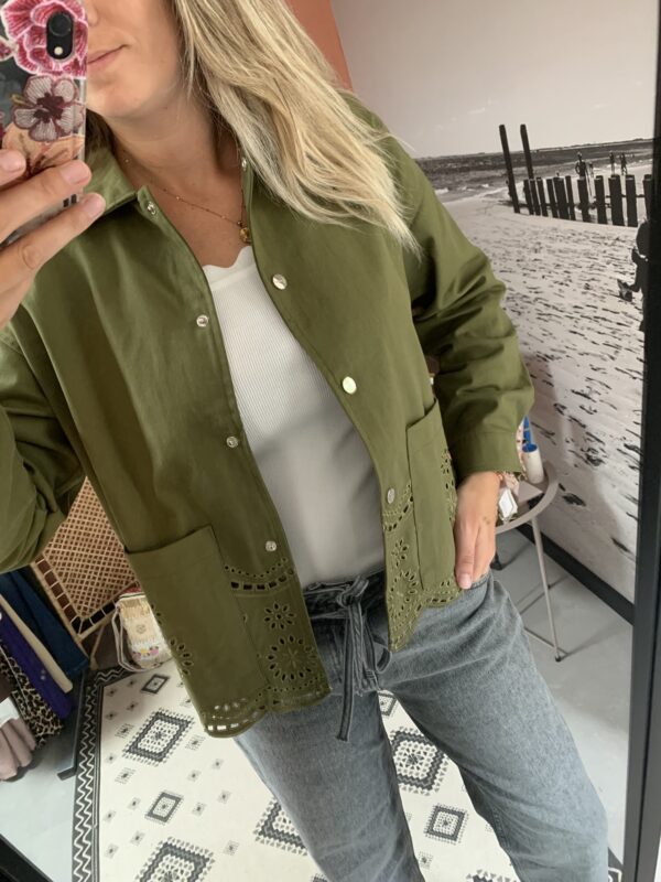 Jacket 'Broderie' - Groen - Afbeelding 2