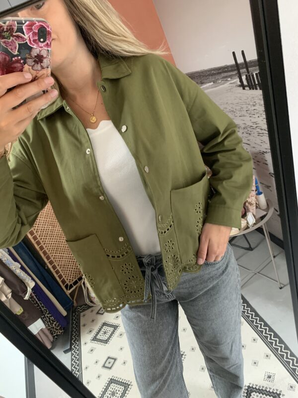 Jacket 'Broderie' - Groen - Afbeelding 4