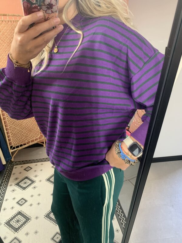 Broek 'Stripe' Azzurro - Donkergroen