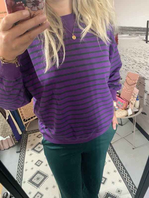 Broek 'Stripe' Azzurro - Donkergroen - Afbeelding 2