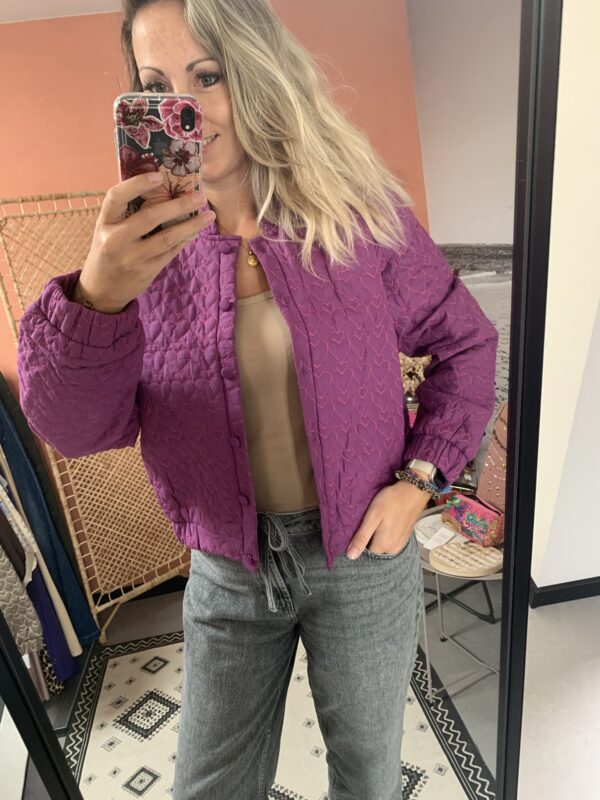 Jacket ‘Heart’ – Paars/Roze - Afbeelding 2