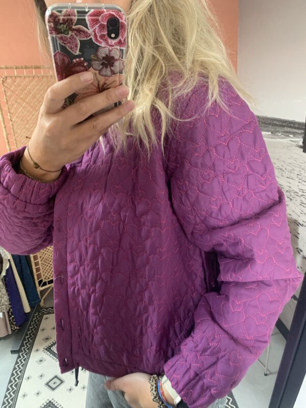 Jacket ‘Heart’ – Paars/Roze - Afbeelding 3