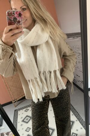 Sjaal Casual - Beige/Wit