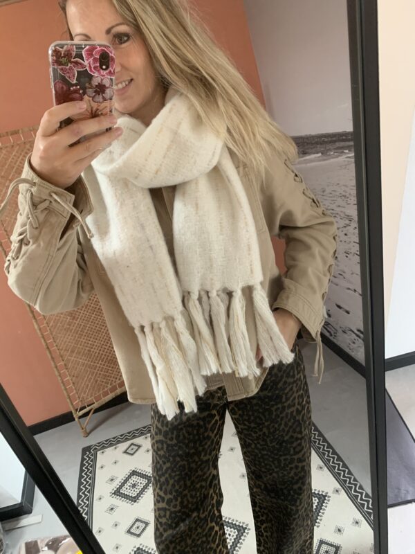 Sjaal Casual - Beige/Wit