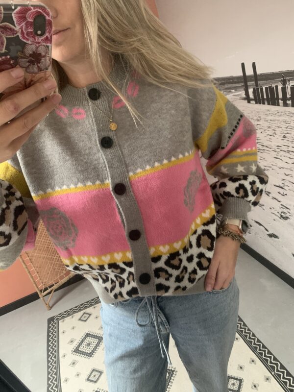 Vest 'Roses' - Bordeaux - Afbeelding 4