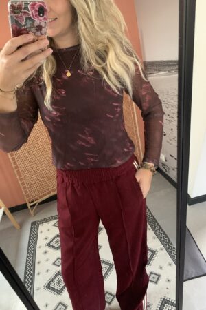 Mesh top - Dark red/Bordeaux