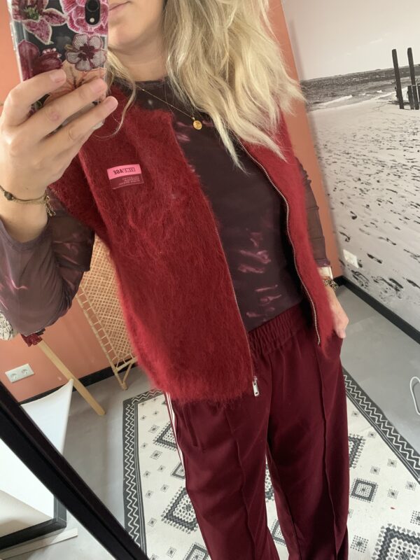 Cardigan gilet - Dark red - Afbeelding 3