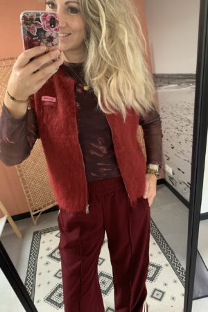 Cardigan gilet - Dark red