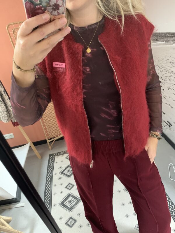 Cardigan gilet - Dark red - Afbeelding 4