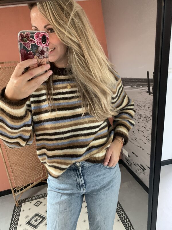 Trui Miek - Brown/Taupe/Blue - Afbeelding 5