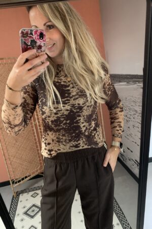 Mesh top - Brown/Beige