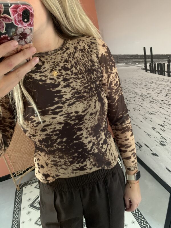 Mesh top - Brown/Beige - Afbeelding 2