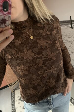 Kantentop 'Flower' - Brown