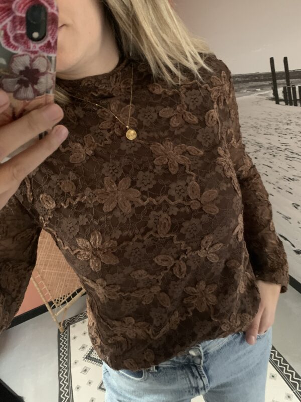 Kantentop 'Flower' - Brown