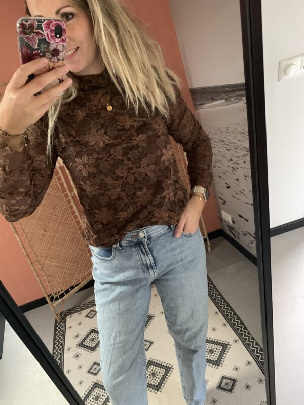 Kantentop 'Flower' - Brown - Afbeelding 2