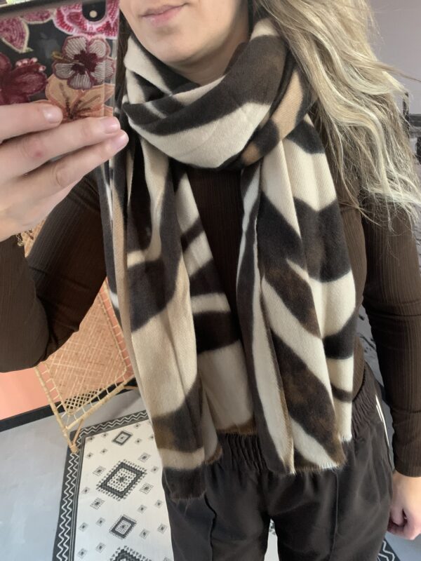 Sjaal Zebraprint - Brown/Beige