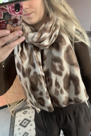 Sjaal Luipaard - Camel/Brown/Beige