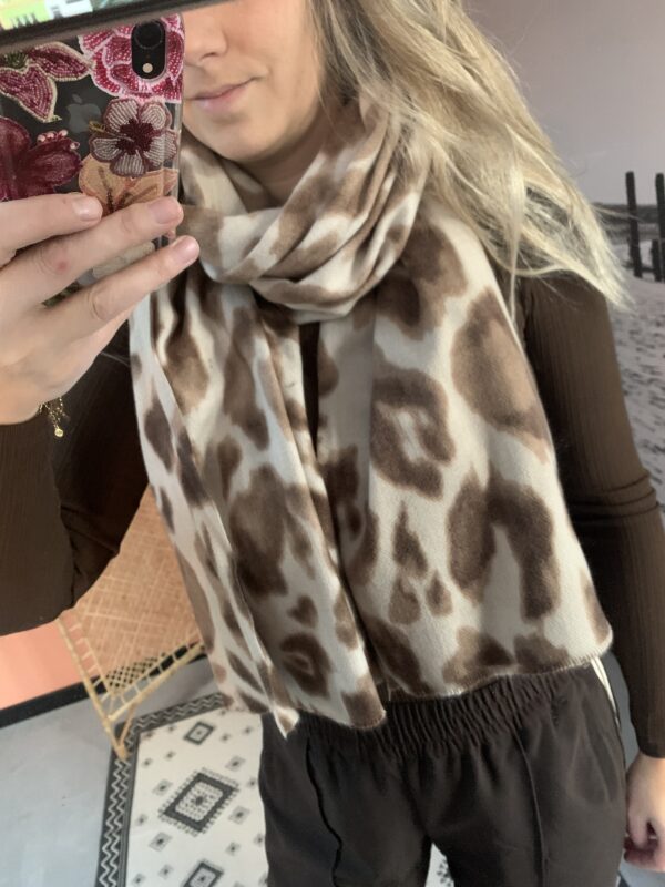 Sjaal Luipaard - Camel/Brown/Beige