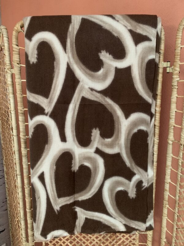 Sjaal hartjes - Brown/Beige