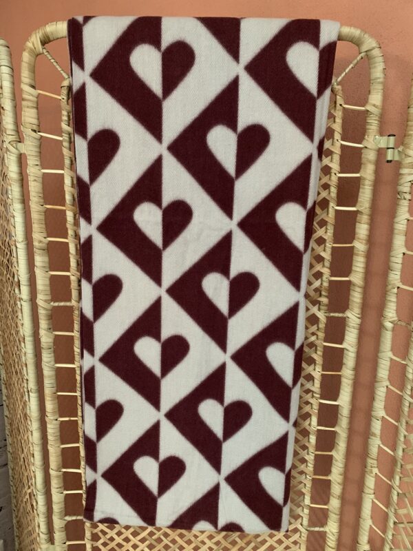 Sjaal hartjes - Bordeaux