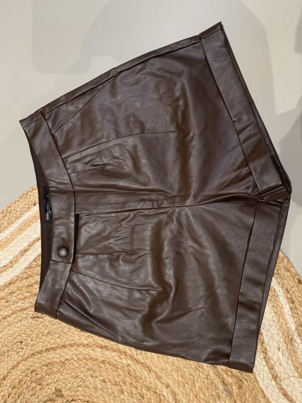 PU leder Short - Brown