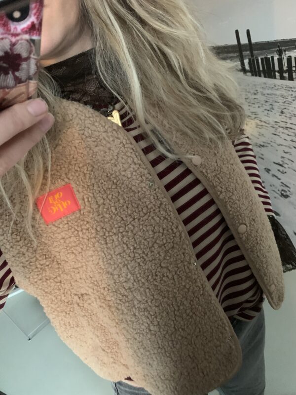 Teddy Gilet 'Out of Office' - Beige