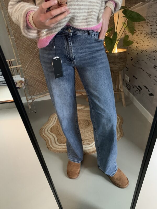 Laulia Jeans; Loose Straight EXTRA LONG - Blauw