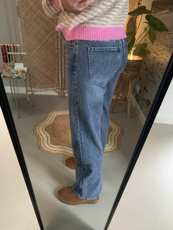 Laulia Jeans; Loose Straight EXTRA LONG - Blauw