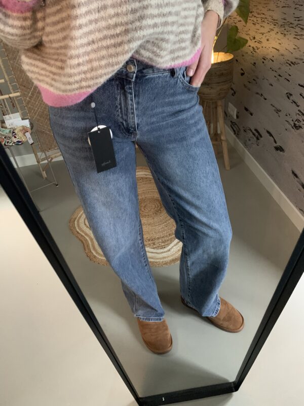 Laulia Jeans; Loose Straight EXTRA LONG - Blauw