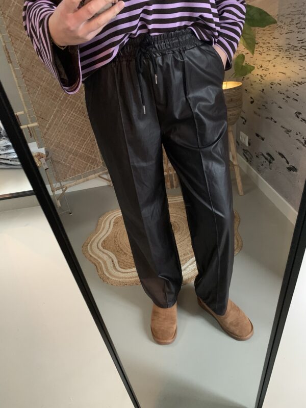 Pu leder broek 'Noa' - Bruin