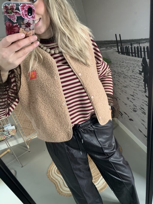 Pu leder broek 'Noa' - Bruin