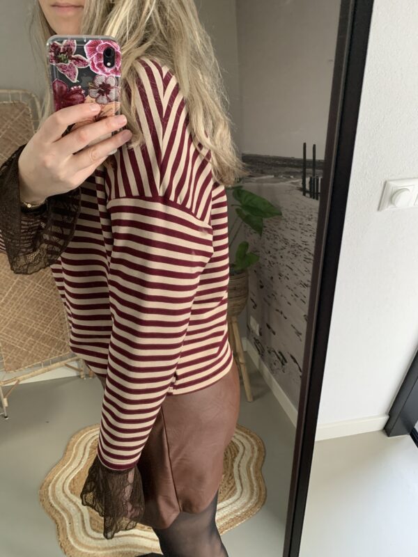 Pu leder broek/rokje - Bruin