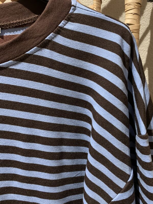 Streep Longsleeve - Blauw/Bruin