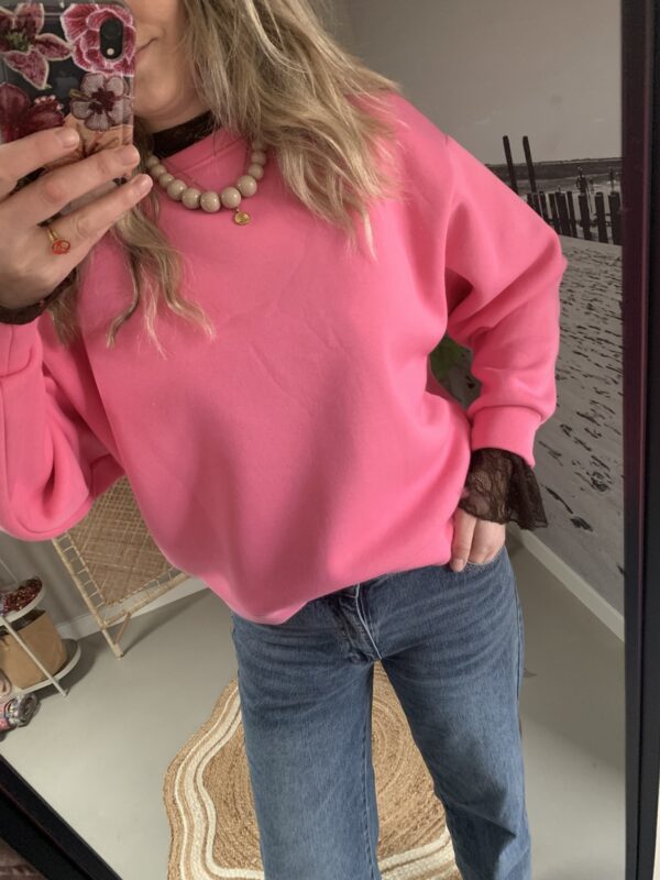 Sweater 'La Marais' - Roze-Rood