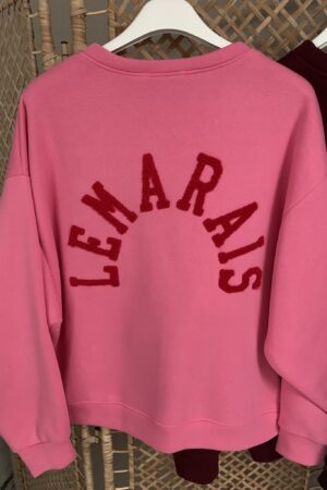 Sweater 'La Marais' - Roze-Rood