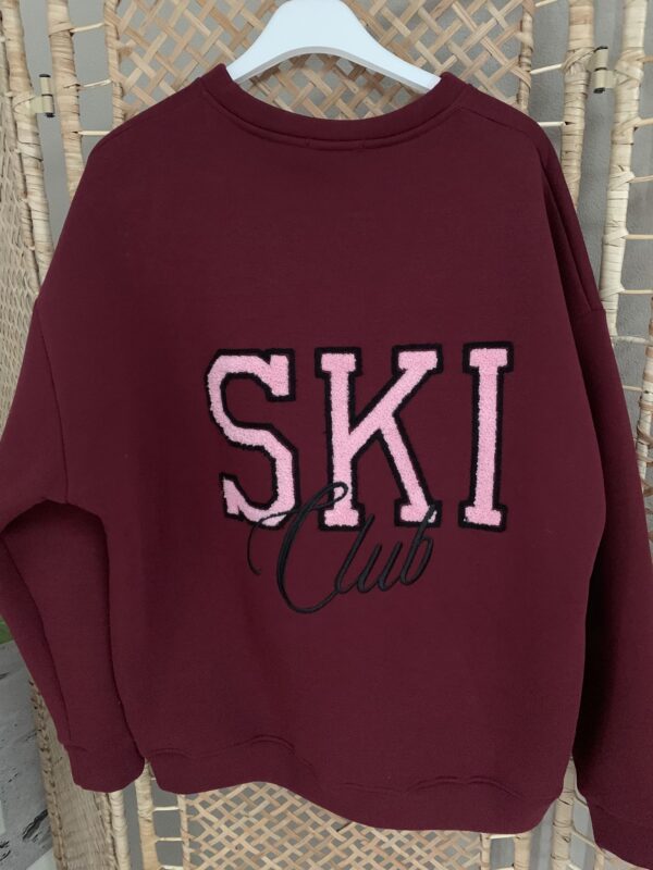 Sweater 'Ski Club' - Bordeaux