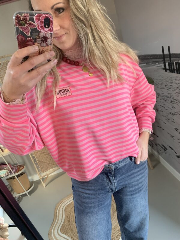 Sweater/Longsleeve 'Amour' - Roze