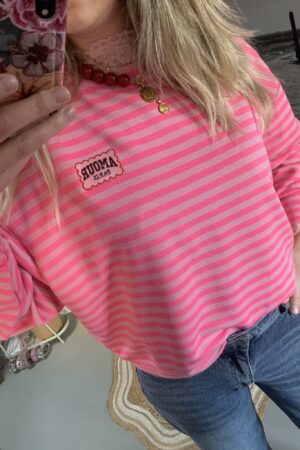 Sweater/Longsleeve 'Amour' - Roze