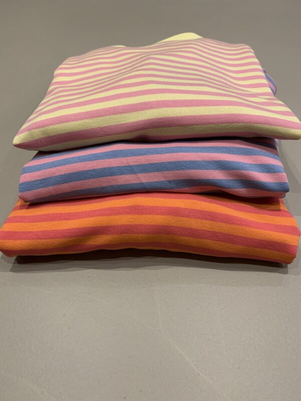 Streep Longsleeve - Geel/Roze