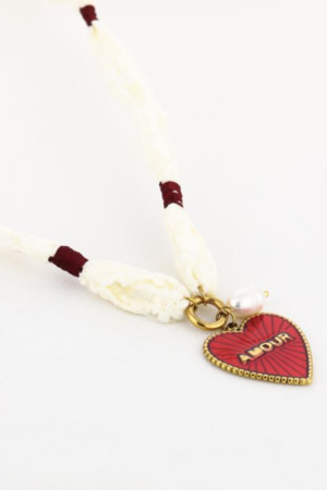 Ketting 'Amour' - Wit/Goud