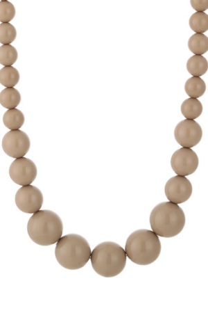 Ketting ronde kralen - Taupe