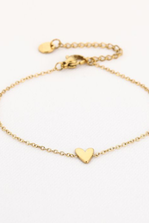 Armbandje 'Hartje' - Goud