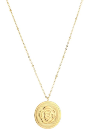 Ketting 60 cm Bloem - Goud