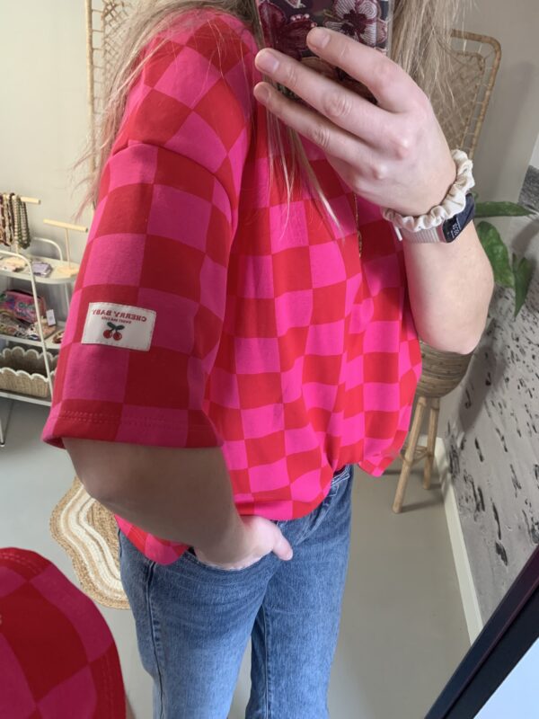 T-shirt 'Cherry Baby' - Rood/Roze