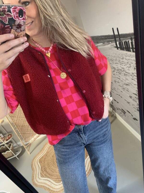 T-shirt 'Cherry Baby' - Rood/Roze