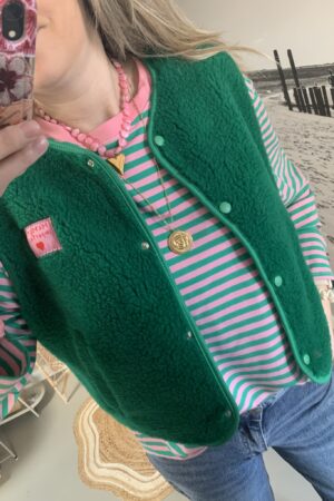 Teddy Gilet 'Perfectly' - Groen