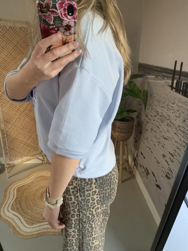 T-shirt/Sweater 'La Dolce Vita' - Blauw