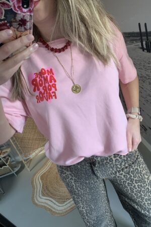 T-shirt/Sweater 'More Amor' - Roze