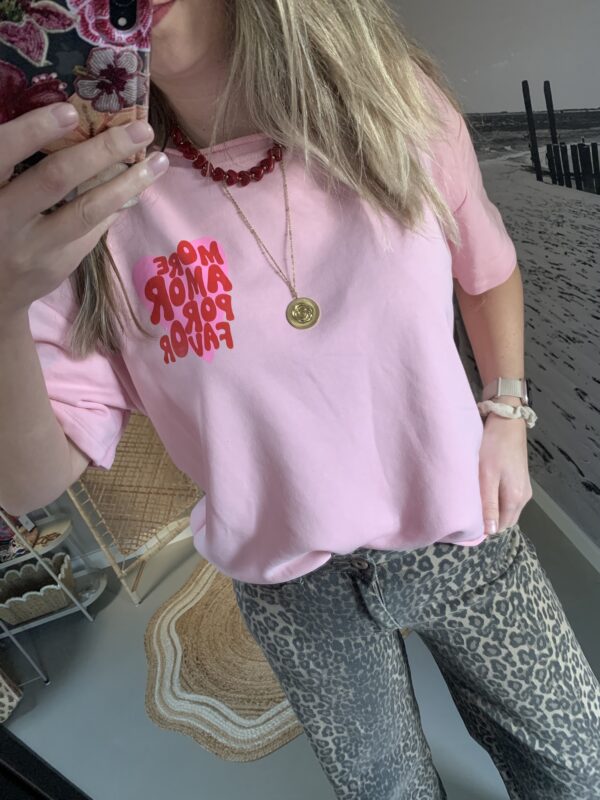 T-shirt/Sweater 'More Amor' - Roze