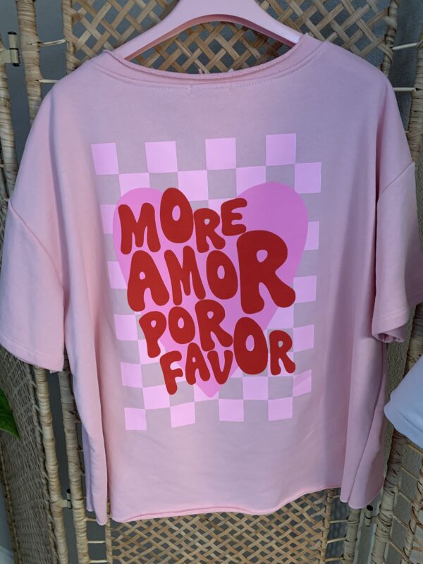 T-shirt/Sweater 'More Amor' - Roze
